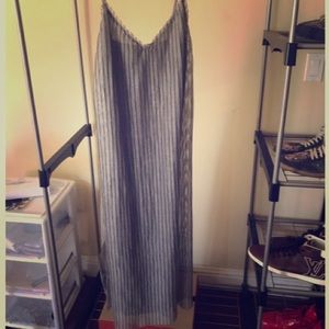 Metallic Silver Zara Women’s Double Slit Dress